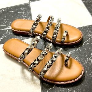 Sincerely Jules studded snake sandal